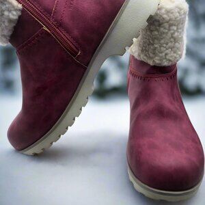 JBU by Jambu "Shelly" Sherpa Cuff Side Zip Ankle Boots size 9